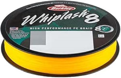 Berkley Whiplash 8 Geflochtene Schnur, gelb, 0.2mm | 27.7kg | 61lb | 330yd