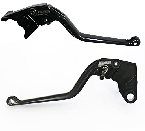 ACCOSSATO Coppia di Leve Nere per Kawasaki Z750 (Not Z750 S Model) dal 2007 al 2012 (CC 750)