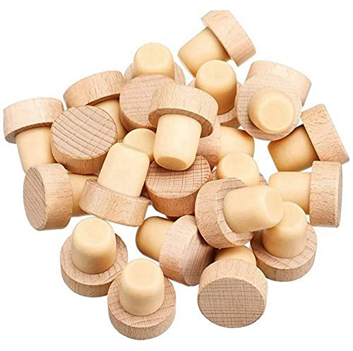 Tagtight Lot de 50 Bouchon Bouteille vin en forme de T, Bouchon en liege Réutilisables, Bouchons Bouteilles En bois et caoutchouc pour bouteille de vin et de bière, Huiles, Boissons