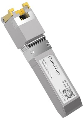 GoodTop Émetteur-récepteur 10 G SFP+ en cuivre, module 10 GBase-T SFP+ RJ45, SFP+ vers Ethernet, Plug and Play, branchement à chaud, adaptatif 1G/2.5G/10G