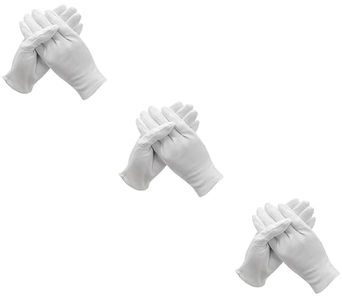 HOMSFOU 36 Paare Puppenbrille Handschuhe für die Handpflege baumwollhandschuhe Arbeitshandschuhe feuchtigkeitsspendende Handschuhe Industriehandschuhe Schutzhandschuhe sauber erröten Weiß