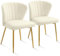 Sepnine® Esszimmerstühle Samt 2er Set, Moderner Küchenstuhl, Polsterstuhl Esszimmer, Ergonomischer Essstuhl mit goldenen Beinen für Wohnzimmer, Schlafzimmer, Küche (Beige)