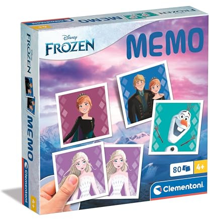 Clementoni Lernspiel Memo Disney Frozen 80 Fliesen - Für Kinder 4-6 Jahre, Made In Italy 18299
