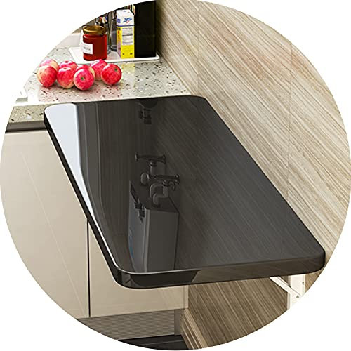 UsmAsk Home Klapptisch, Kleiner Familien-Esstisch, Wandtisch, zusammenklappbarer Arbeitsplatten-Esstisch, Kleiner Tisch an der Wand, schmaler Schreibtisch, in Einer Sekunde zusammenklappbar