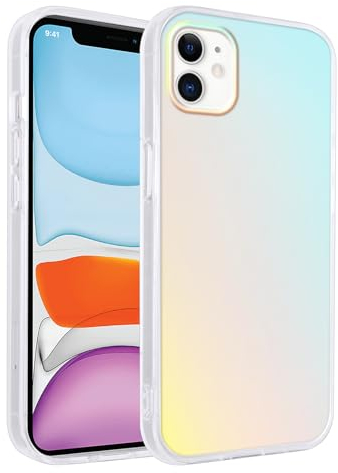 Xylota Handyhülle für iPhone 12/12 Pro 6,1'' Hülle, Durchscheinende Glitzer Mädchen Schutzhülle, Aesthetic Design TPU Bumper PC Stoßfeste Silikon Kratzfest Frauen Case für iPhone 12 Pro,Gradient
