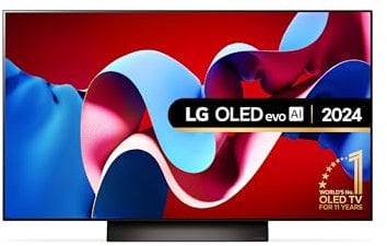 LG evo OLED48C44LA 48-Inch 4K UHD Smart TV, (α9 AI Processor Gen7, Dolby Atmos, Freeview Play and Amazon Alexa, 120Hz), Umber Brown [Model 2024]