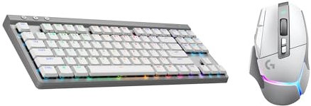 Logitech G G502 X Plus Lightspeed Souris Gaming RVB sans Fil - Souris Optique Boutons Hybrides LIGHTFORCE, G515 Lightspeed TKL profilé Clavier Gaming, LIGHTSYNC RVB, FRA AZERTY - Blanc