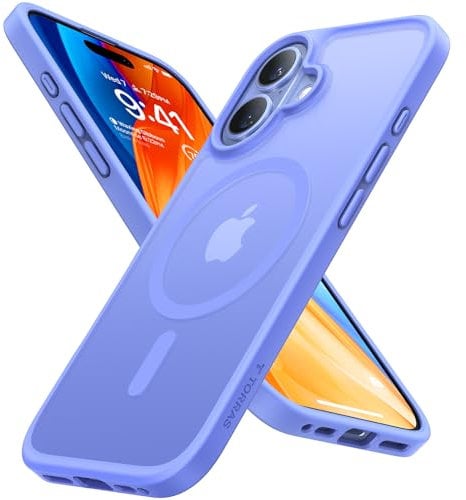 TORRAS for iPhone 16 Case with MagSafe, 12FT Military Grade Shockproof, Magnetic Protective for iPhone 16 Cover, Light Blue