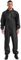 Rswnyirn Herren Arbeitsoverall mit Kapuze Wasserdicht Overall Arbeitsanzug Coverall Jumpsuit Einteiler Regenoverall Werkstatt Arbeitskleidung Schwarz 185/3XL