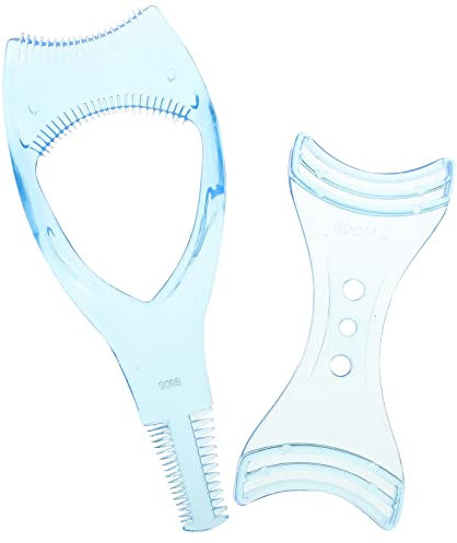 2 StüCk Mascara Wimpern Comb Mit Eyeliner Schablonen, Wiederverwendbare Augen Make-up Werkzeuge FüR PräZises Auftragen Von Wimperntusche Und Eyeliner