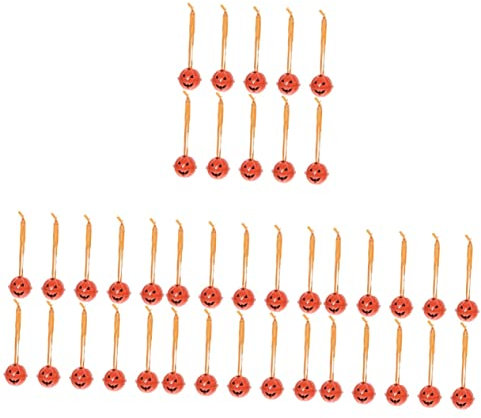 TOPBATHY 40 STK Kürbisglocken Miniglocken Zum Basteln Halloween-Kranz-Glocken Mini-Glocken Halloween-partydekorationen -Glocke -Baum-anhänger -kuhglocke Eisen
