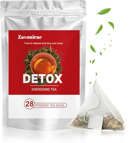 Detox Tee Zum Abnehmen, 28 Tage Gewichtsverlust Tee, Körperformender Kräutertee, Natürliche Fettverbrennung, Sanfte Entgiftung, Unterstützt die Verdauung, Energie-Booster