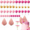 Tortendeko Kugeln, 42 Stück Boho Tortendeko, Mini-Kugel-Kuchendekoration, Papier Palmblatt, Schaumkugeln Cupcake Topper, Cupcake Topper für Geburtstag, Hochzeit, Party Dekorationen (A)