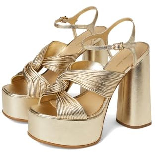 Michael Kors Alessia, Sandals Mujer, Dorado Claro, 39 EU