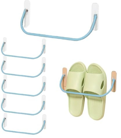 MaoNativey 6 Piezas Multifuncional Colgante Montado Impermeable Zapatero,Plegable Estante Zapatos de, Sin Perforar Puerta Entrada Baño Colgador Pasillo para Cuarto Baño Colgador Pasillo