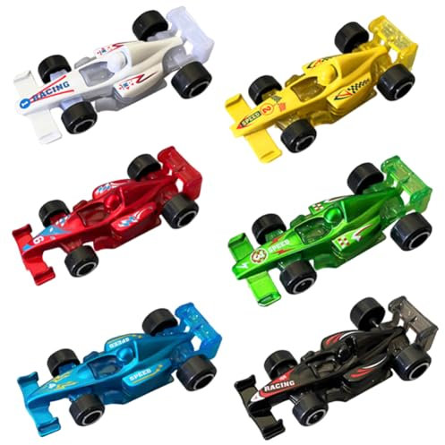 Auto sportiva in lega da corsa, Mini Giocattolo per corse A Tema,6PCS Auto di simulazione di auto da corsa in avanti piccola automobile di simulazione di auto da corsa,Modello corse per Ragazzi e Raga