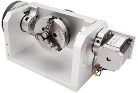 CNC 4th Axis 5th A B Aixs Rotary Axis 4 Jaw Chuck 60mm Center Height 55MM DIY 5 Axis CNC Machine Rotation Tools