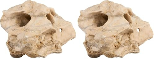 sera Rock Hole Stone S/M 0,6-1,4 kg - Beiges Lochgestein mit glatter Oberfläche (Packung mit 2)