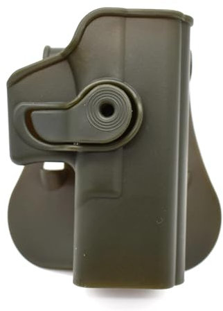 PBTMCD Taktisches IMI Glock-Pistolenholster, Airsoft-Pistolenholster, for Gen 1-4 Glock 17-Gehäusetaille, Mit 9-mm-Magazintasche, Jagdzubehör(Green only Holster)
