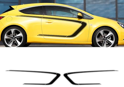 2pcs Auto Seitentür Aufkleber, für Opel Astra h j g k GTC Auto Tuning Zubehör Racing Sport Styling Vinyl Film Aufkleber