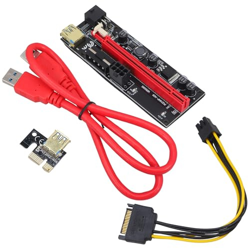 FONDOTIN Tarjeta Gráfica Externa Portátil Pcie para Laptop Adaptador Riser Negro Conexión para GPU Independiente Mejora Rendimiento Gaming y Multimedia