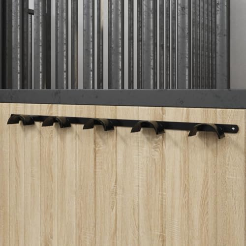 Ziaphsol Trensenhalter für 5 Trensen Schwarz pulverbeschichtetes Eisen 98,5 x 6,5 x 4 cm, Sattel Zaumzeug und Halfter Aufbewahrung, Organizer für Stall Garage und Sattelkammer