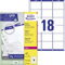 AVERY Zweckform L7161-100 Adressetiketten/Adressaufkleber (1.800 Etiketten mit ultragrip, 63,5x46,6mm auf A4, bedruckbar, selbstklebend, für DIN B6/C6 Briefkuverts, Papier matt) 100 Blatt, weiß
