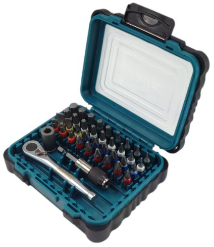 Makita P-79158 Screwdriver Bit Set (39 Pieces),Blue, 12.6 x 10.6 x 4.2 cm