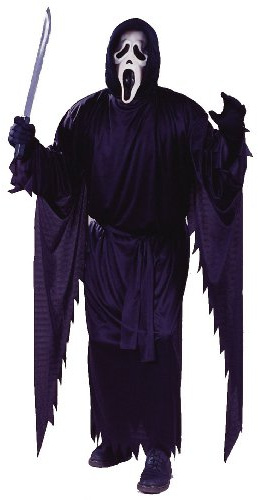 Fun World mens Scream Ghost Face Costume, Black, One Size