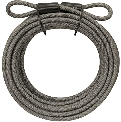 Master Lock - Cable de seguridad de acero para bicicleta, 9,1 m de largo y 10 mm de diámetro, cable recubierto de vinilo con extremos en bucle, 70DCC