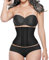YIANNA Korsett Damen Bauchweg Kurzer Torso Waist Trainer Corset Body Shaper Latex Corsage Shapewear Taillenformer Taillenmieder Schwarz 110206 2XL
