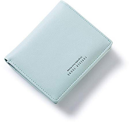 AnnabelZ Damen-Geldbörse, klein, zweifach gefaltet, Leder, kleine Geldbörse, lichtgrün, Small