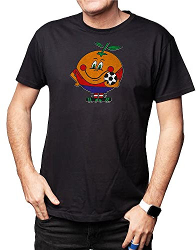 Desconocido Camiseta Naranjito Adulto/niño EGB ochenteras 80´s Retro (L, Negro)