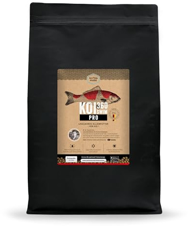 Nutramare Koi360 Pro Swim 4,5 kg Sommer-Koifutter | Ideales Wachstum durch 40% Protein, Spirulina für Intensive Farben