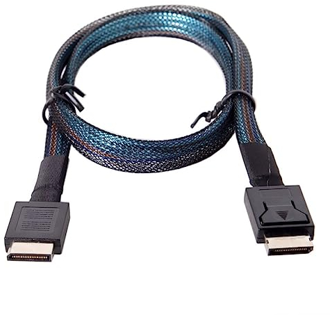 chenyang SFF-8611 Kabel OCuLink PCIe PCI-Express 4.0 SFF-8611 4i Stecker auf SFF-8611 Stecker Datenverlängerungskabel 50cm für eGPU GPD Win Max2 Externe Grafikkarte SSD