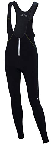 Airtracks Herren Winter Thermo Fahrradhose Lang mit Trägern Comfort Line Trägerhose Fahrrad Hose Radhose Radlerhose Gepolstert Warm- schwarz-neon - XL