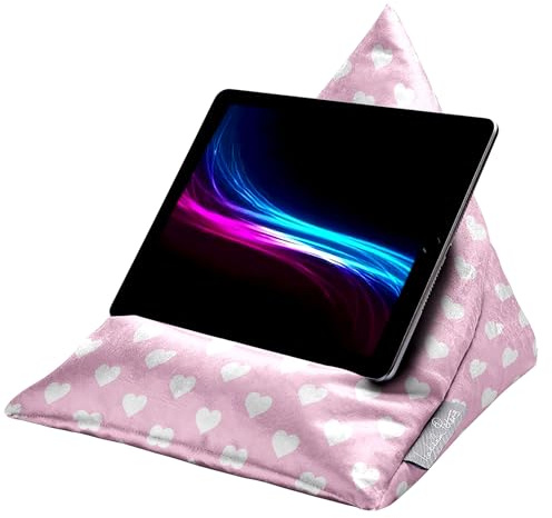 Izabela Peters Luxury Velvet Cushion Stand | For iPad, Tablet, Phone Holder | Book Stand | Hearts
