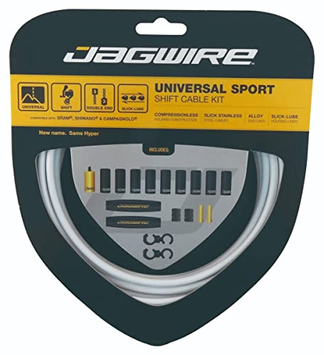 Jagwire CA4678 2X Sport Shift Set für Erwachsene, Unisex, Weiß, Einheitsgröße