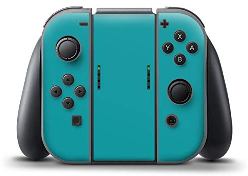 Skin kompatibel mit Nintendo Switch Controller Folie Sticker türkis Farbe einfarbig