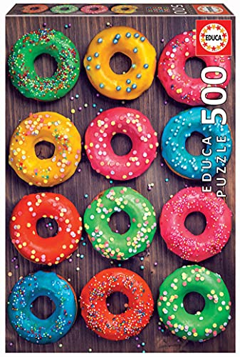 Educa 19005 Bunte Donuts, 500 Teile Puzzle für Erwachsene und Kinder ab 10 Jahren