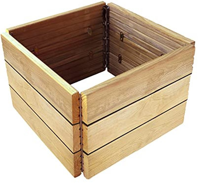 PLANTAWA Jardinera de Cultivo Ceres 40, Jardinera Exterior Cuadrada de Madera para Jardín o Terraza, 28 x 40 x 40 cm, Mesa de Cultivo para Huerto Urbano