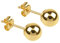 Boucles d'oreilles à tige en or jaune 9 carats avec boule de 5 mm, Or jaune, sans pierre, sans perle