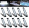 MUSTACT 10 Stück Navigationslicht Für Boote, Wasserdicht 12V Marine Boot LED Navigationslichter Licht Signalleuchte Port Seitenbogen Licht für Boot Yacht (Weiß)
