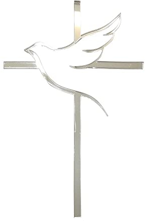 10pcs of Acrylic Religious Cake Topper - Dove and Cross,Holy Spirit Topper, Confirmation Topper