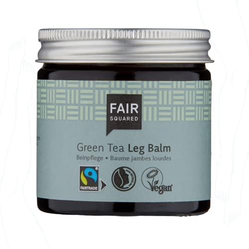 FAIR SQUARED Bein balsam mit Green Tea, vitalisierende Beinlotion für leichte Beine, Vegan & Leg Balm Green Tea 50 ml