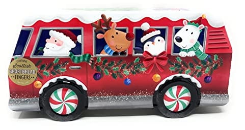 Christmas Biscuits Gift Set Tins | Assortment of Biscuits Shortbread Biscuit And Chocolate Chip Cookies | Stocking Filler for Biscuit Lovers (Santa Campervan)