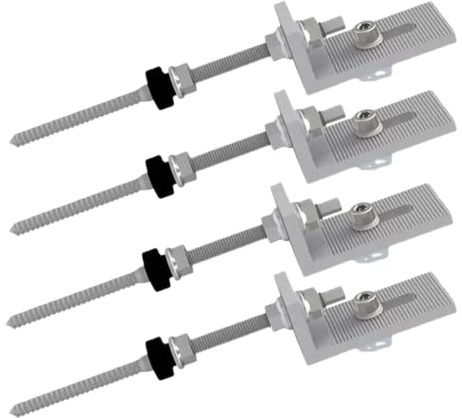 Solarmodul-Halterung M10 Stockschraube mit L-Winkel, Solar-PV-Trapezblech, Dachbefestigung, Farbe Stahlfliesen, Dach, PV-Installationsunterstützung, 250 mm