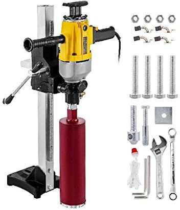 160MM Diamond Core Drill Rig 2180W Concrete Stand Base Dry Wet Dual Use Punching/Drilling Machine for Masonry Rock Ceramic