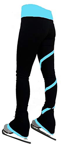 NISMIA Frauen Eiskunstlauf Crystal Eislaufstrumpfhosen für Mädchen, Strumpfhose Leggings, Damen Thermal Schlittschuh-Training Hose Eislaufen Leggings (Size : 160cm)
