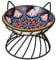Gamelle pour Chat Surélevée - Bol Chat Ceramique avec Support en Métal Antidérapant - Anti Vomissement - Confortable Repas - 250 ML